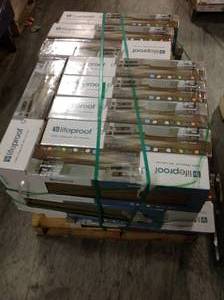 Pallet Assorted of 26 cases of Toffee Wood 6 in. x 24 in. Glazed Porcelain Floor and Wall Tile (14.55 sq. ft.  case) SEE PICS Custmer Returns&nbsp