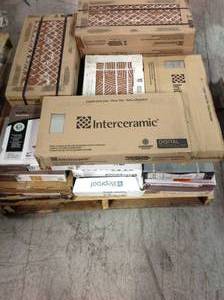 Assorted Pallet of 17 cases of Lifeproof cermanic  Tile SEE PICTURES Custmer Returns&nbsp
