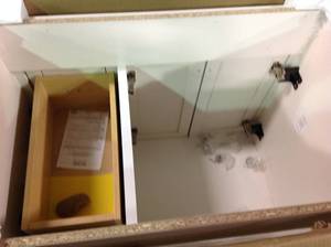 Pallet of lOT OF 2 36 in, Vanity Cabinet in good condition Customer Returns SEE PICTURES
