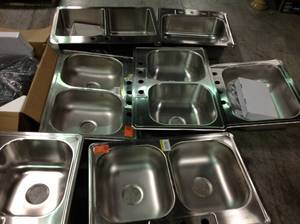 PALLET OF ASSORTED KITCHEN SINK TOPS CUSTOMER RETURNS SEE PICTURES