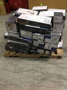PALLET OF ASSORTED GLACIER BAY BATHROOM ITEMS AND  ACCESSORIRES  CUSTOMER RETURNS SEE PICTURES