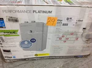 Performance Platinum 9.5 GPM Natural Gas High Efficiency Indoor Tankless Water Heater CUSTOMER RETURNS SEE PICTURES