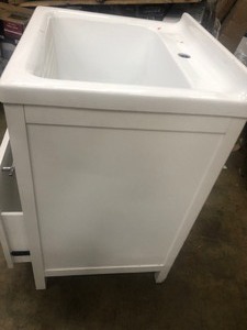 Eleni  24 in. x 22 in. x 37.8 in. Acrylic Utility Sink with Cabinet in White by Schon