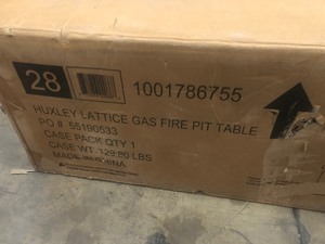 Huxley 38 in. Lattice Gas Fire Pit Table in Bronze by Pleasant Hearth not used