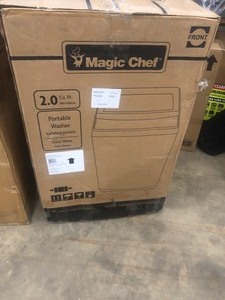 2.0 cu. ft. Compact Top Load Washing Machine in White, Portable with Stainless Steel Tub by Magic Chef in good conditions