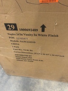 Naples 24 in. W x 21.63 in. D Bath Vanity Cabinet Only in White by Home Decorators Collection not used