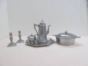 pewter serving set