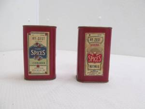 vintage HY-Zest spice tins