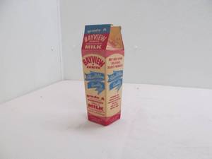 vintage bay view milk carton