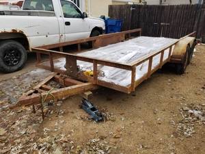 1988 Dual-Axle Metal Utility Trailer with Wood Bed