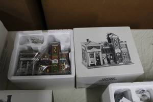 lot 86 image: Department 56 Riverside Row Shops from The Heritage Village Collection Christmas In The City Series