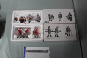 lot 97 image: Lot of (2) Department 56 The Fire Brigade from The Heritage Village Collection #5546-8, Christmas At The Park from The Heritage Village Collection #5866-1