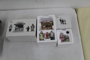 lot 63 image: Lot of (2) Department 56 City News Stand from The Heritage Village Collection #5971-4, Tis The Season from The Heritage Village Collection #5539-5