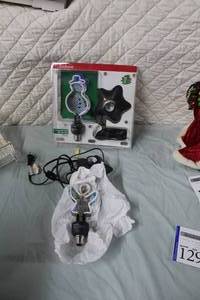 lot 129 image: Lot of (2) Angel Neon Light, Snowman Holographic Neon Light