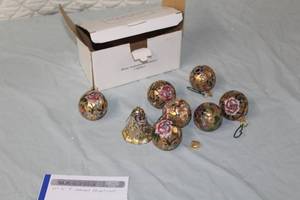 lot 131 image: Lot of (8) Marquis Waterford Winter Celebrations Ornaments F49254-1