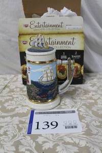 lot 139 image: Sailing Ship Ceramic Beer Stein