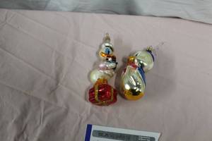 lot 183 image: Lot of (2) Christopher Radko Collection Ornaments Donald Duck