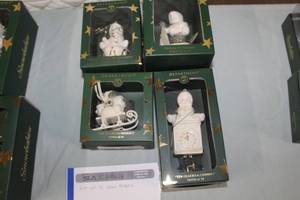 lot 147 image: Lot of (4) Department 56 Porcelain Snowbabies - Twelve Drummers Drumming, Eleven Icy Igloos, Nine Sledders Sledding, Ten Clocks-A-Chiming