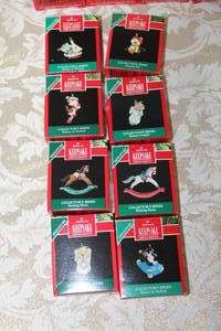 lot 198 image: Lot of (8) Hallmark Keepsake Miniature Ornament Collectors Series