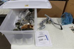lot 208 image: Ives-Way Automatic Can Sealer, Assorted Cans and Lids, Operating Instructions