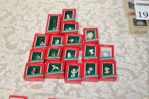 lot 196 image: Lot of (17) Hallmark Keepsake Miniature Ornament