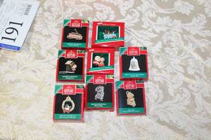lot 191 image: Lot of (8) Hallmark Keepsake Ornament - Artists Favorites (x3), Precious Edition (x1), Feature Movement (x1), New Collectors Series (x3)