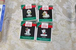 lot 193 image: Lot of (4) Hallmark Keepsake Miniature Ornament Collection of Four Little Frosty Friends - Frosty, Seal, Husky, Bear