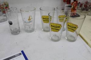 lot 212 image: Lot of (6) Collectible Glasses - Nimsgern Tavern (x4), Breckenridge Distillery (x1), Jack Daniels (x1)