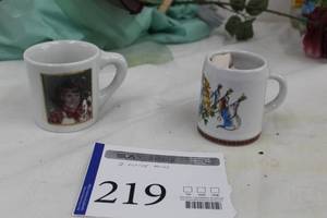 lot 219 image: Lot of (2) Ceramic Coffee Mugs