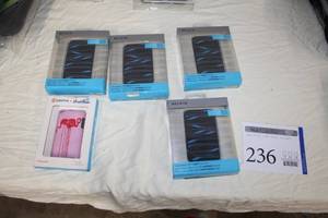 lot 236 image: Lot of (5) Belkin iPod Touch Silicon Sleeve (x4), Griffen Threadless Flamenco iPod Touch Cover (x1)