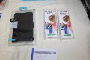 lot 237 image: Lot of (3) iLuv Ignite Kindle Fire Portfolio Stand (x1), M-Edge Super Stylus (x2)