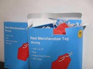 Red Merchandise Tags