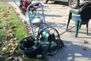 lot 110 image: Garden Hose Reel and Caddy