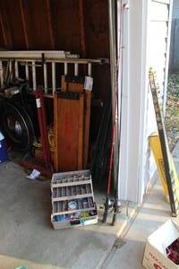 lot 116 image: Fishing Poles (x2), Fishing Tackle Box, Fishing Tackle