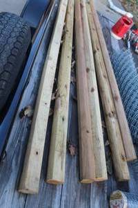 lot 108 image: Lot of (6) Landscape Wood Timbers