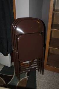 lot 161 image: Lot of (3) Metal Folding Chairs