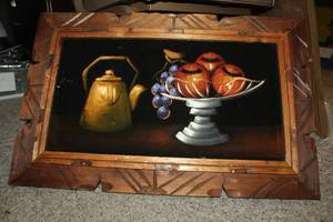 lot 210 image: Fruit and Tea Decorative Wood Framed Art