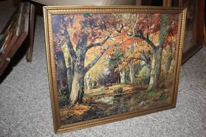 lot 209 image: By The River Decorative Framed Art