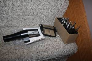 lot 235 image: Simmons Boresighter Gun Sight, Outdoor Life Outdoorsman Kit, Leather Working Tool Set
