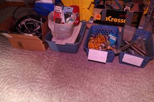 lot 218 image: Coaxial Cables, Hooks, Eye Hooks, Plumbing Parts, Misc. Hardware