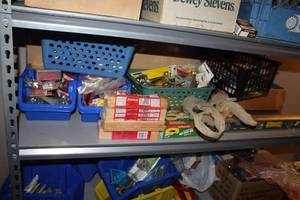 lot 215 image: Shims, Anchors, Door Pull Handles, Door Hinges, Links, Levels, Misc. Hardware
