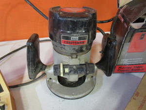 lot 83 image: Router & Bits, Misc. Woodworking Items & Blades
