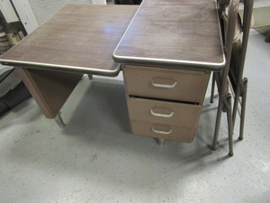 lot 136 image: Exercise Equipment, Desk, Folding Chairs
