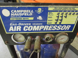 lot 6 image: Cambell Hausfeld Gas Powered Air Compressor