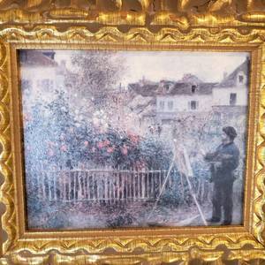 Impressionist Print of a Artist in a Gilded Antique Frame