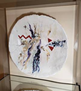 Modern Abstract Plaster Cast Wall Sculpture Plate