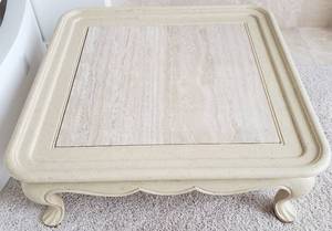 Elegant Bright Stone Top Coffee Table