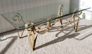 Modern Contemporary Swirling Iron Coffee Table