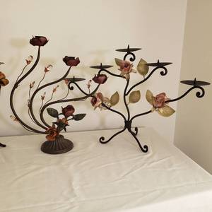 Party Collection of Dark Themed Candle Holders