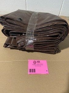 lot 4 image: EVERBUILT 16 FT. X 20FT. BROWNSILVER HEAVY DUTY TARP SEE PICS